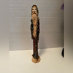 🌟2/$20 item (mix and match)🌟 Tall long-bearded resin Santa with sack of Toys